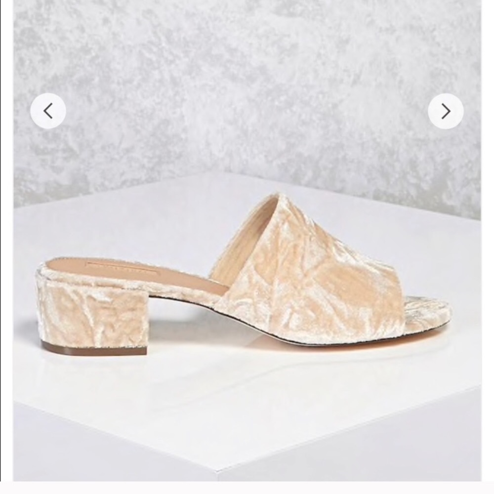 Crushed Velvet Mules sz 8 - Picture 2 of 2